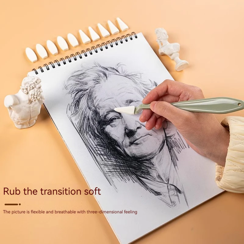 Sketch Eraser Art Sketch Wipe Knife Washable Brush Sponge Highlight Artist Correction Detail Eraser Pen Sketch Clean Tools 20Pcs set