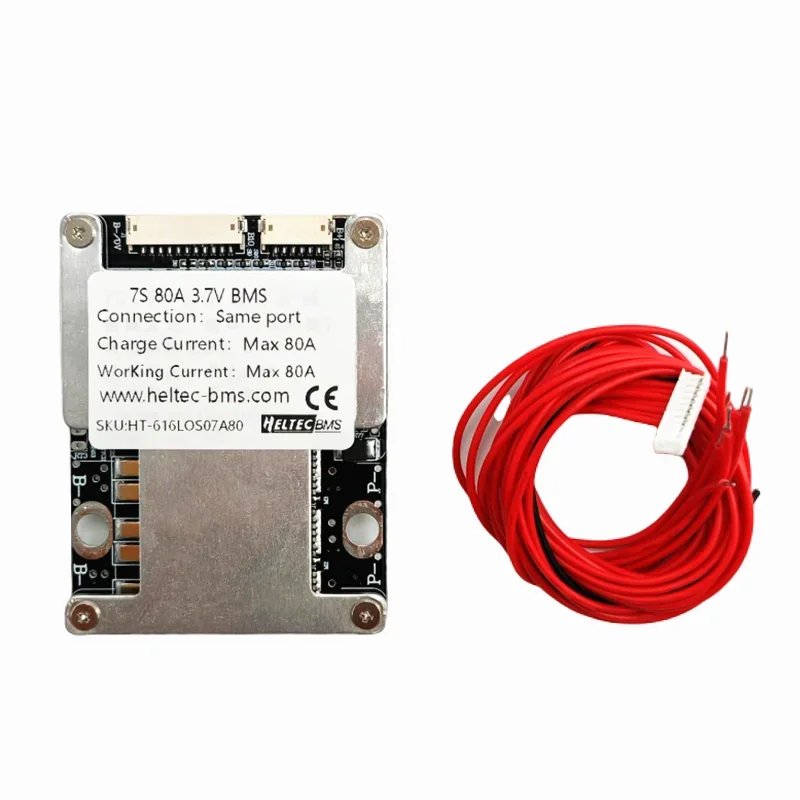 Heltec lifepo4 bms 24v 6s bms 7s8s 10S li ion balanced 18650 30A 50A 60A 80A lit