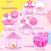 Princess Tent Girls Large Playhouse Kids Castle Play Tent Toy for Children Indoor and Outdoor Games 55'' x 53'' DxH 4