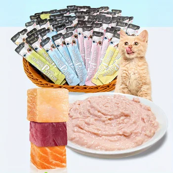 10.58oz(300g) Cat Stick, Chicken Flavor, Skipjack & Rabbit Flavor, Tunna & Fish Seed Flavor, Salmon & Fish Oil Flavor 1