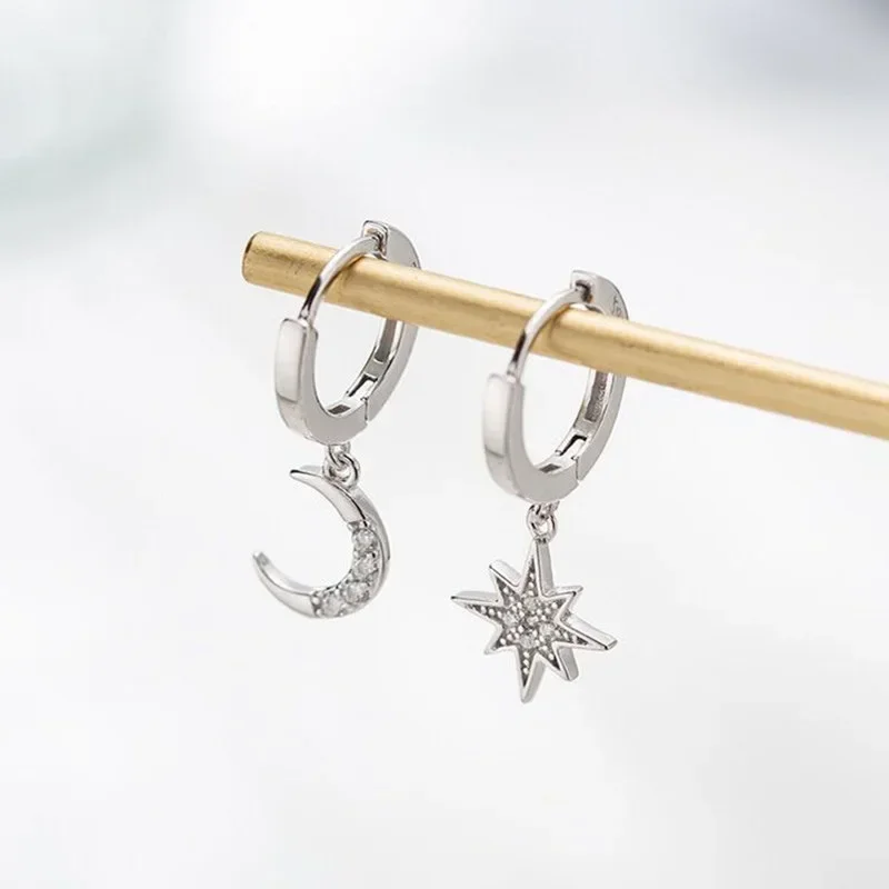 SLUYNZ 925 Sterling Silver Cuff Earrings With Chain - Adjustable Crawler Ear Studs For Women