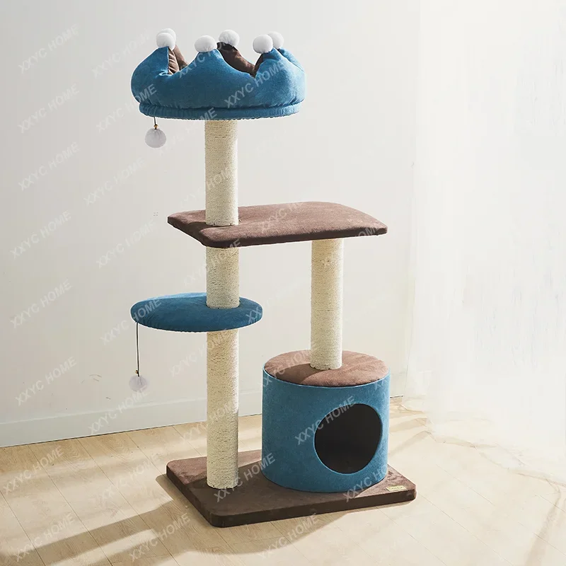 Small Cat Climbing Frame Colorful Cat Nest Tree Integrated pet Supplies Sisal