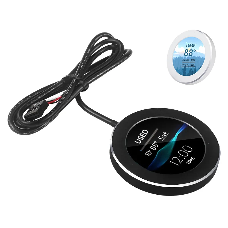 Tela Secundária Ips para pc Gamer Usb Water-cooled Lcd Redondo Cpu Gpu Ram Monitoramento de Hdd Livremente Aida64 21 Polegadas 480x480 - Imagem 4