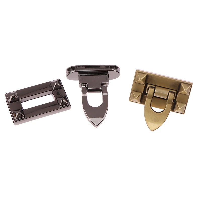 Metal Square Oval Twist Lock Tiny Bag Turn Lock Twist Lock Clasp Leather Craft Women Bag Handbag Shoulder Bag Purse DIY Hardware