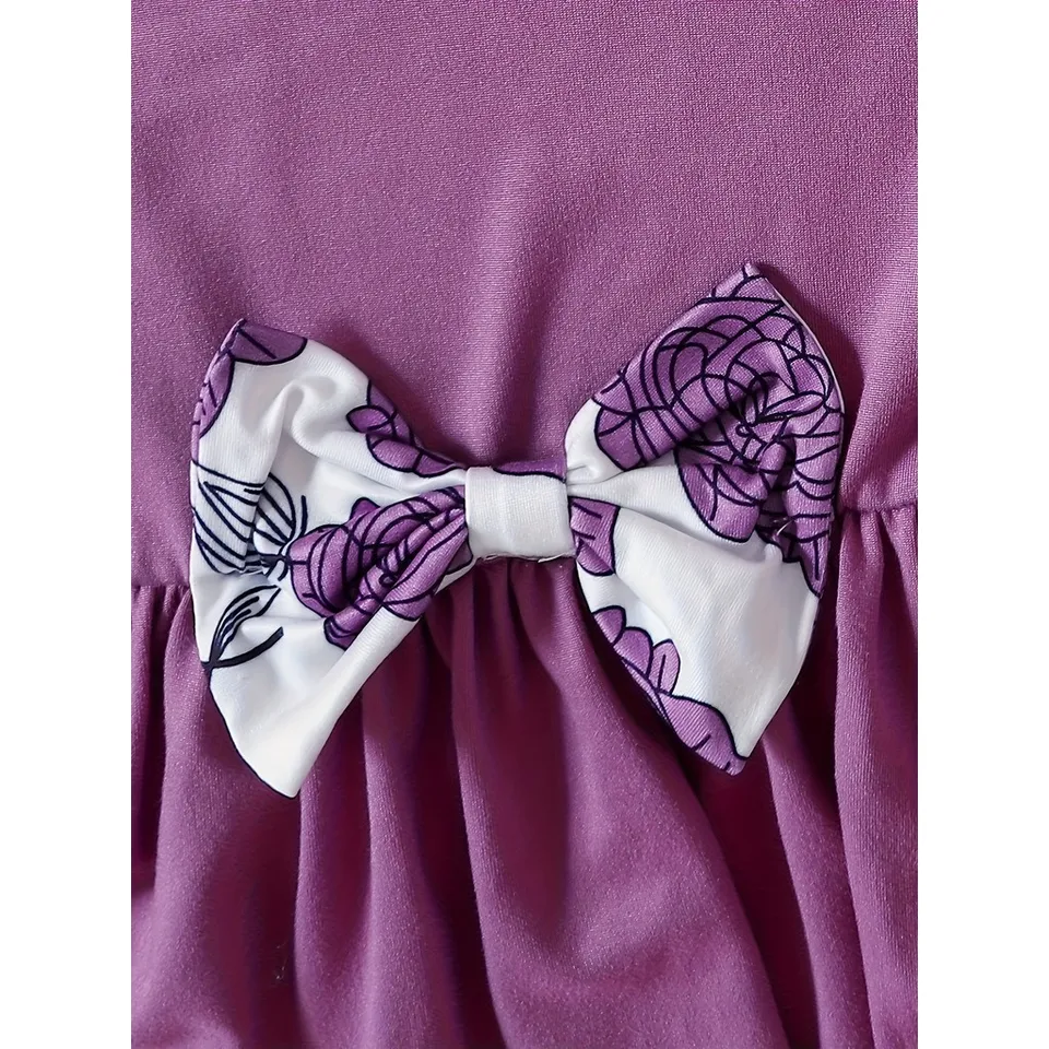 T-shirt Fille TU Violet Coton Mélangé 3-4 Ans – Manches Longues