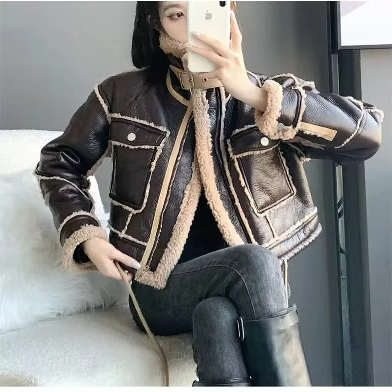 women-fashion-lapel-lambswool-coat-double-sided-short-jacket-autumn-winter-elegant-female-fleece-warm-thick-chic-tops