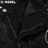 Lightning  Embroidery Jeans Mens High Street Washed Distressed Loose Wide leg Denim Pants Men Trousers 4