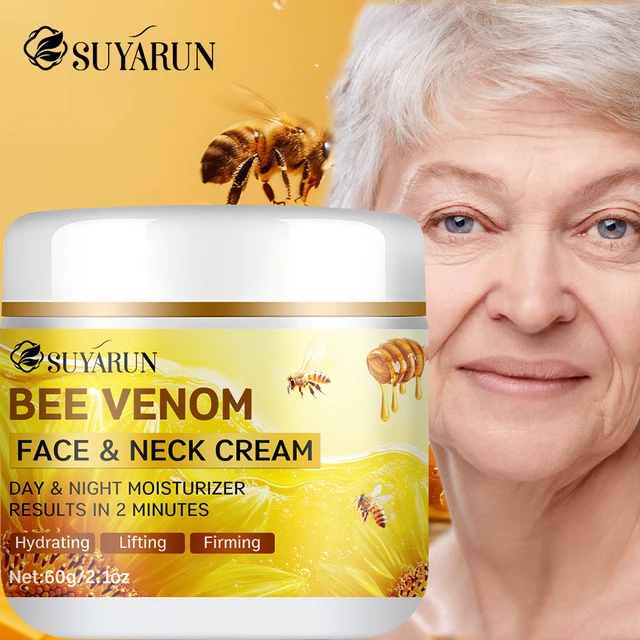 SUYARUN Crème visage anti-âge au collagène au venin d'abeille |   Hydratant liftant raffermissant |   Réduction des rides |   Hydratation 24H. 1