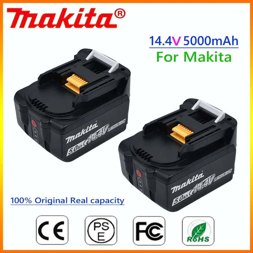 

14.4V Makita 5000mAh Li-ion Battery Power Tools Replacement Batteries， For Makita BL1430 BL1440 BL1460 LXT200 BDF340 TD131D