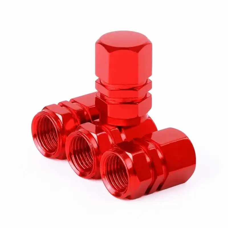 Decorative Aluminum Alloy Tire Valve Stem Caps - Dustproof Wheel Accessories for Cars, Motorcycles, and Bicycles
