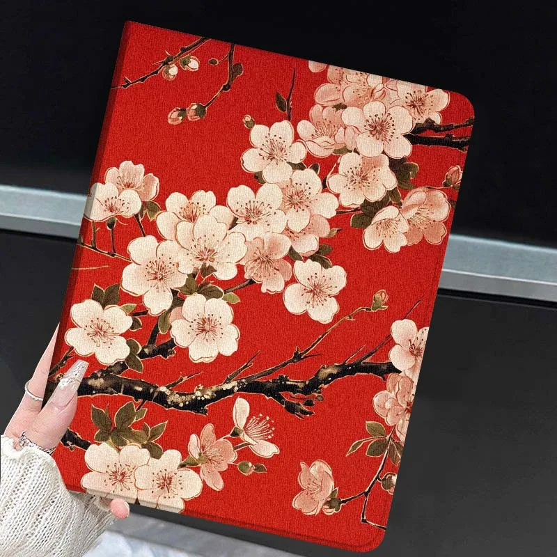 Artistic Plum Blossoms Tablet Case – Soft Protective Cover