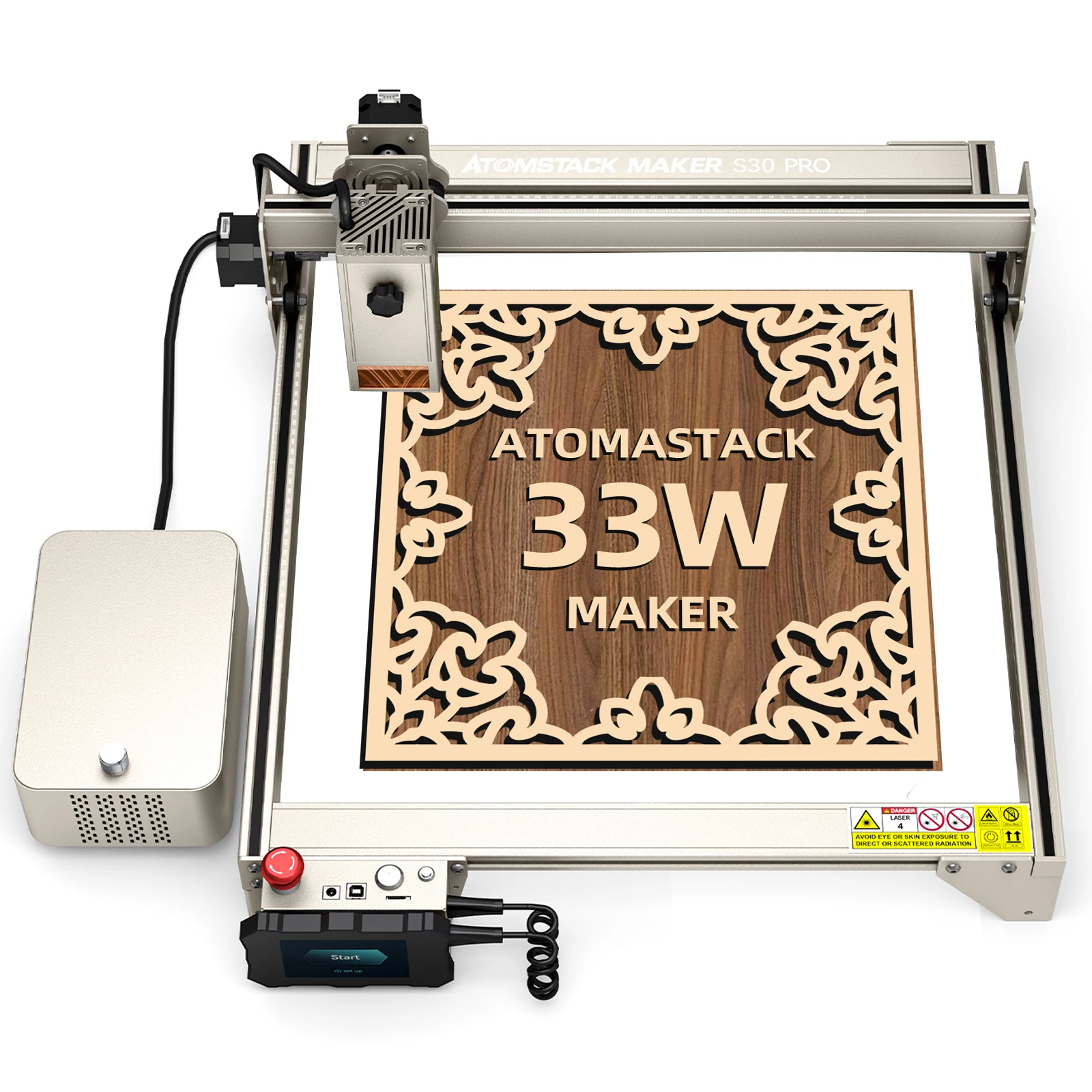 Atomstack Maker S30 PRO Engraver33W Power, 400x400mm Engraving