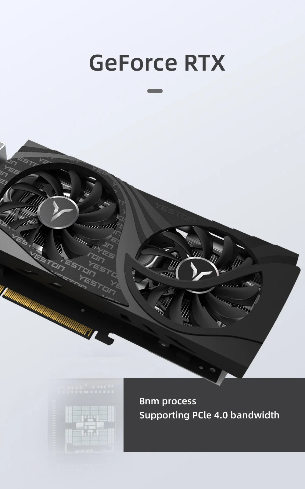 YESTON GeForce RTX 3050 Gaming Graphics Card RTX3050 8G D6 GA 8G/128bit ...