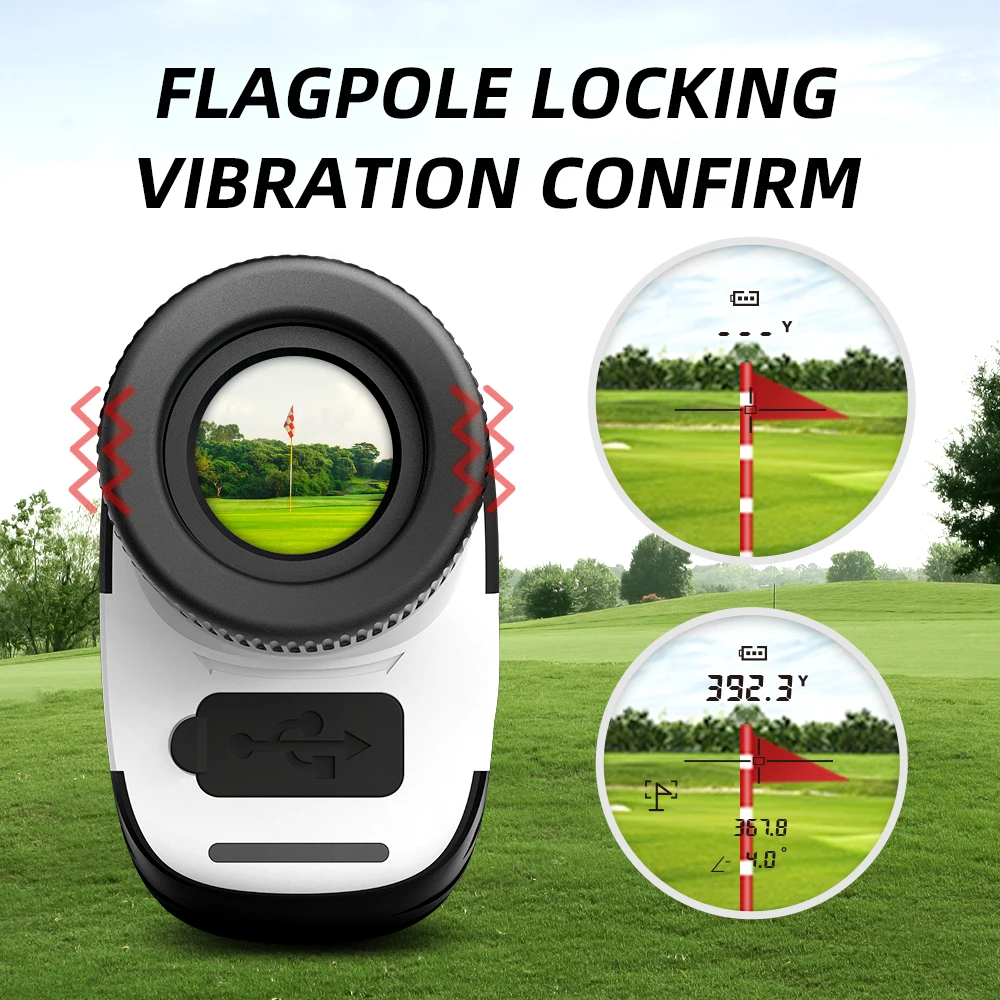 MINI Golf Rangefinder with Flag Locking Vibration Multi Functional Laser Range F