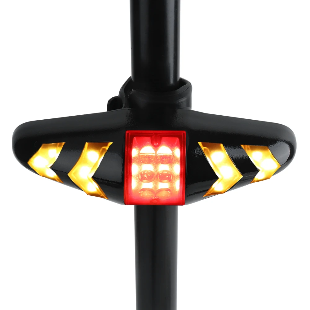

Rear Lamp Smart Bike Wireless Remote Turn Signal Lights Bicycle LED Taillight USB Rechargeable Cycling Rear Lamp Warning Light