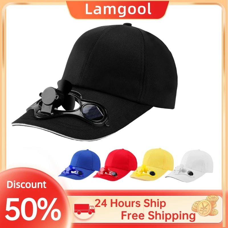 Summer Sunshade Hat Unisex Outdoor Sports Baseball Caps Hats With Solar Power Cooling Fan Outdoor Sports Accessories outdoor hiking hat