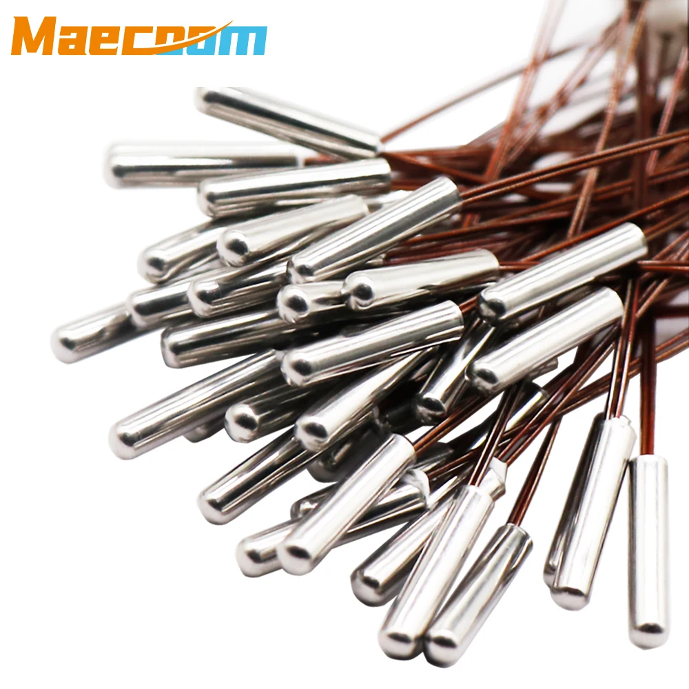 3D 프린터 압출기 Mk8 V6 화산 CR10 M3 Hotend VORON CR6SE 용 고품질 NTC100K 3950 서미스터 온도 센서