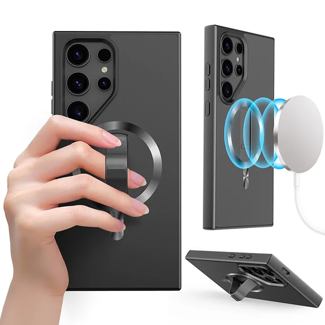 Grippopso Magnetic Shockproof Phone Holder Case with Grip - 3 in 1 Protective Cover