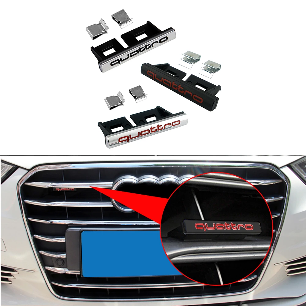 Emblema Del Distintivo Della Griglia Del Logo Quattro Anteriore Per Audi Sline A3 A4 A4 A8 Tt Q5 Q7 S6 S8
