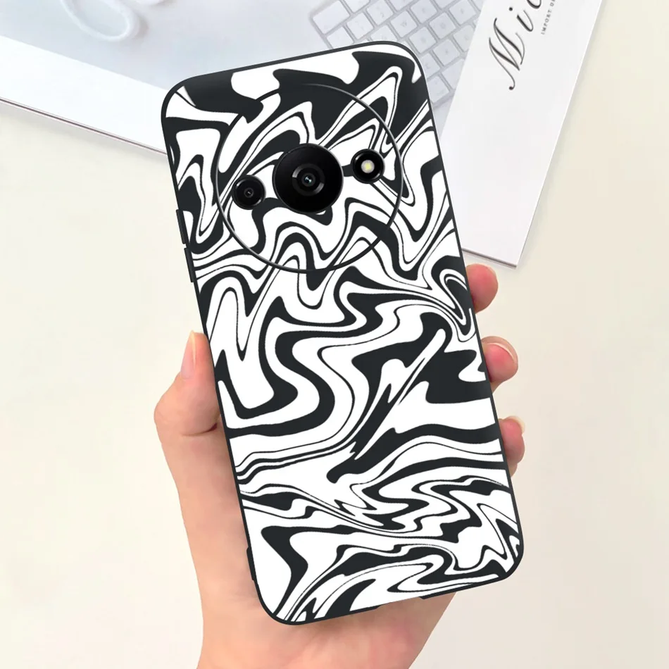 Fashion Moon Pattern Soft Silicone Protective Phone Case Back Cover