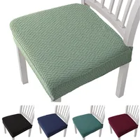Dining Room Kitchen Stretch Jacquard Chair Seat Cover Removable Washable Anti-Dust Chair Seat Cushion Protector Slipcovers 1