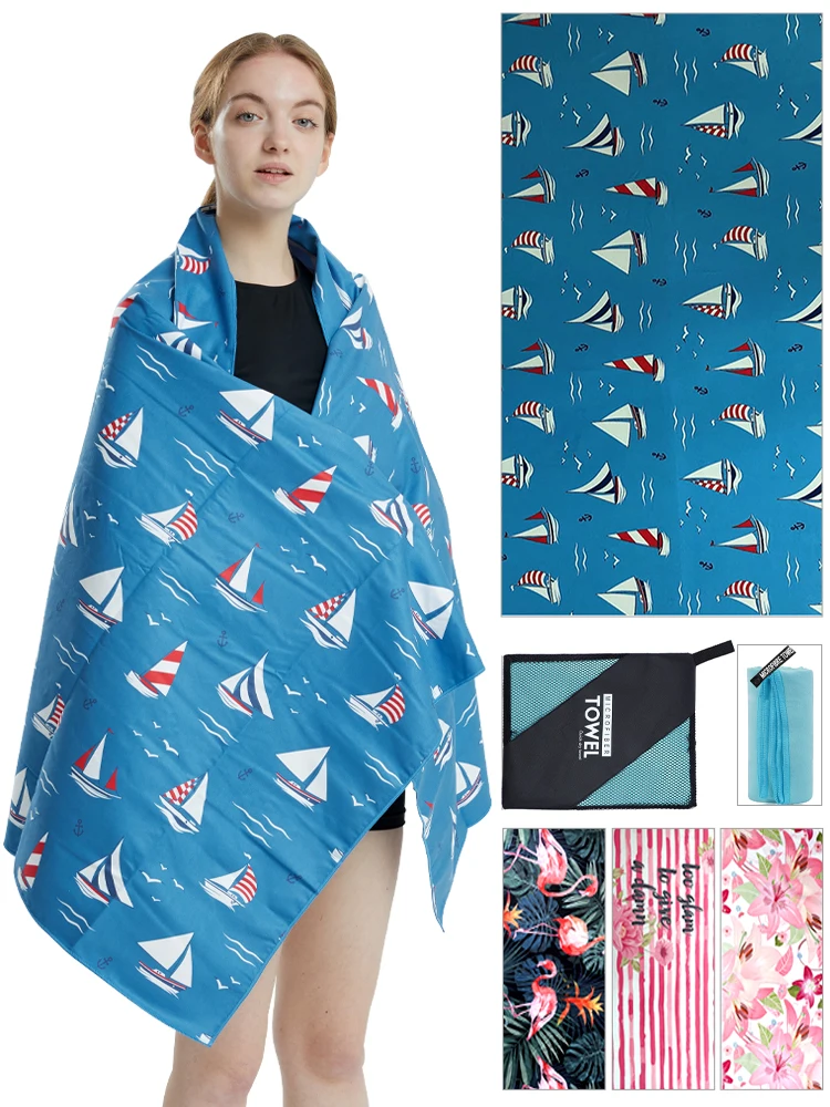 초극세사 비치 타월, 빠른 건조, 모래 구름, 빅 비치 타월, 성인 수영장 타월, 여행 수영을 위한 수건 (S2) 