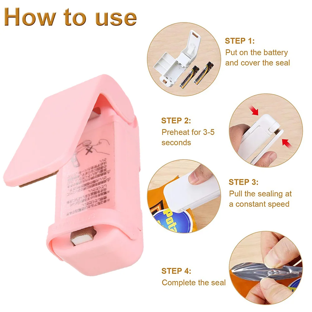 Description Picture 4 of itemHeat Machine Manual Closure Clip Soldering Portable Mini Thermal Iron for Packages Vacuum Sealer Plastic Close Bag Food Saver