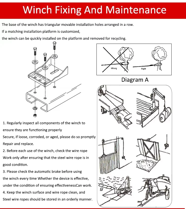 Stainless Steel Manual Winch 1600lbs Hand Cranked Winch Hoist Bi-Directional Self-Locking Hoist Crane Lifting Carry Tool