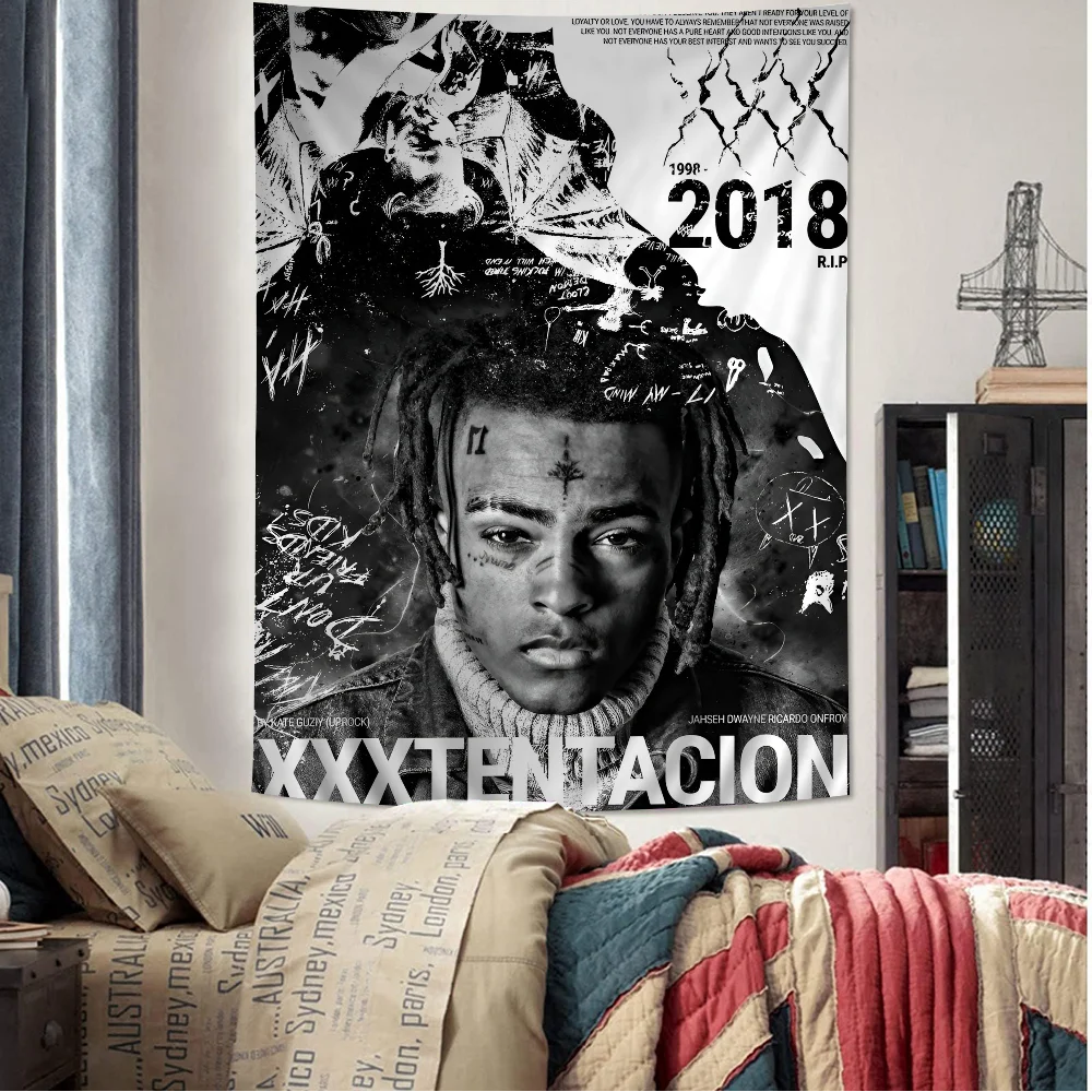 XXXTentacions 17 Rapper Hanging Bohemian Tapestry Home Decoration hippie bohemian decoration divination Wall Hanging Home Decor