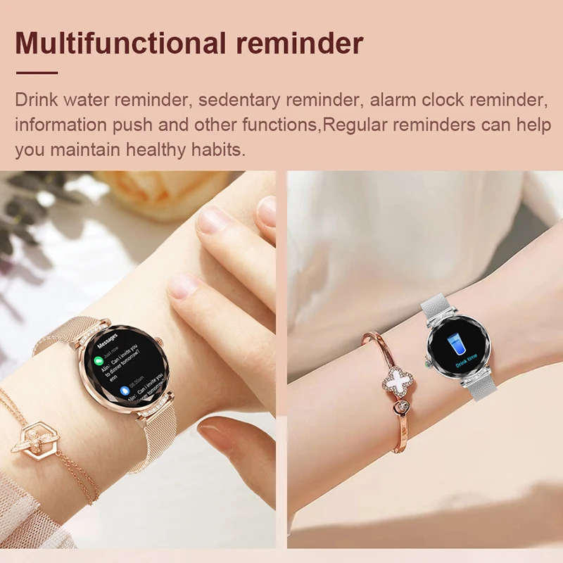 LIGE Fashion Woman Smartwatch AMOLED HD Screen Watches Women Heart Rate Blood Pressure Monitoring Health Smart Watch Android iOS