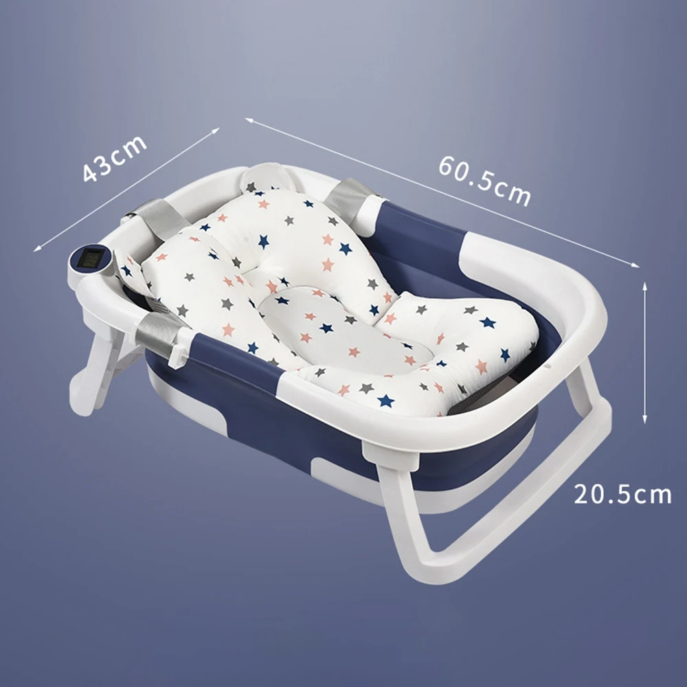 Portable Collapsible Baby Bathtub for Newborn to Toddler Durable Essential Infant Bath Tub with Soft Cushion 6