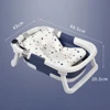 Portable Collapsible Baby Bathtub for Newborn to Toddler Durable Essential Infant Bath Tub with Soft Cushion 6