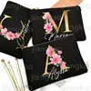 Personalized Makeup Bag Custom Initial with Name Bridal Cosmetic Case Monogram Toiletries Pouch Wendding Gifts for Bridesmaid 1
