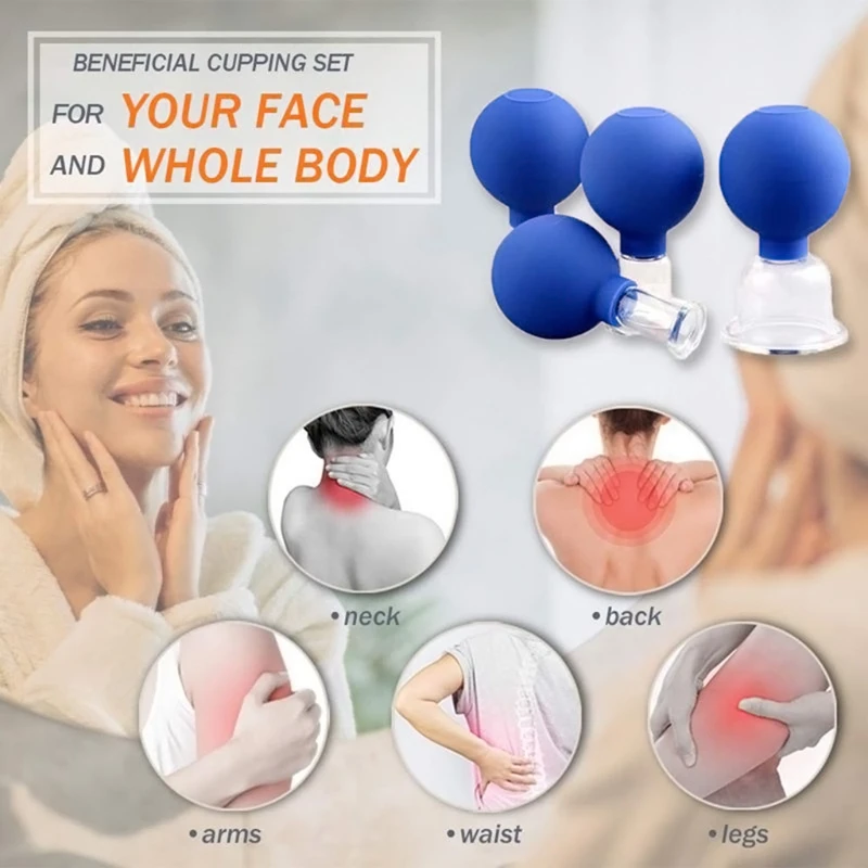 4pcs Vacuum Cup Ball Glass Cup Exclude Moisture Anti Cellulite Massage Chinese Therapy Face Cupping Cans Dropship