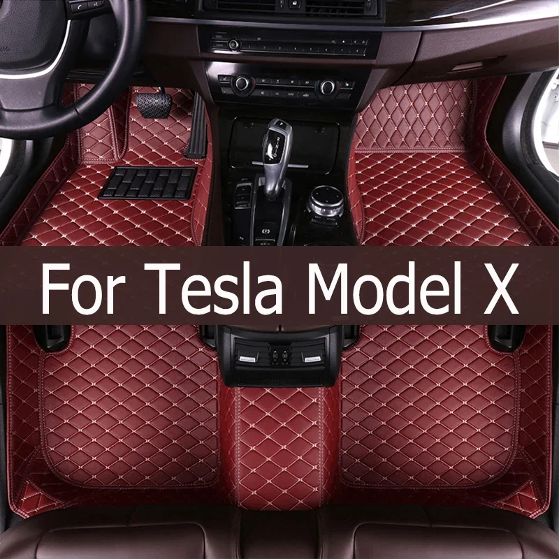 

Автомобильные коврики, напольные для Tesla Model X 2016 ~ 2022, 6 мест, защита от грязи, для Tesla Model X, аксессуары 2022, автомобильные аксессуары