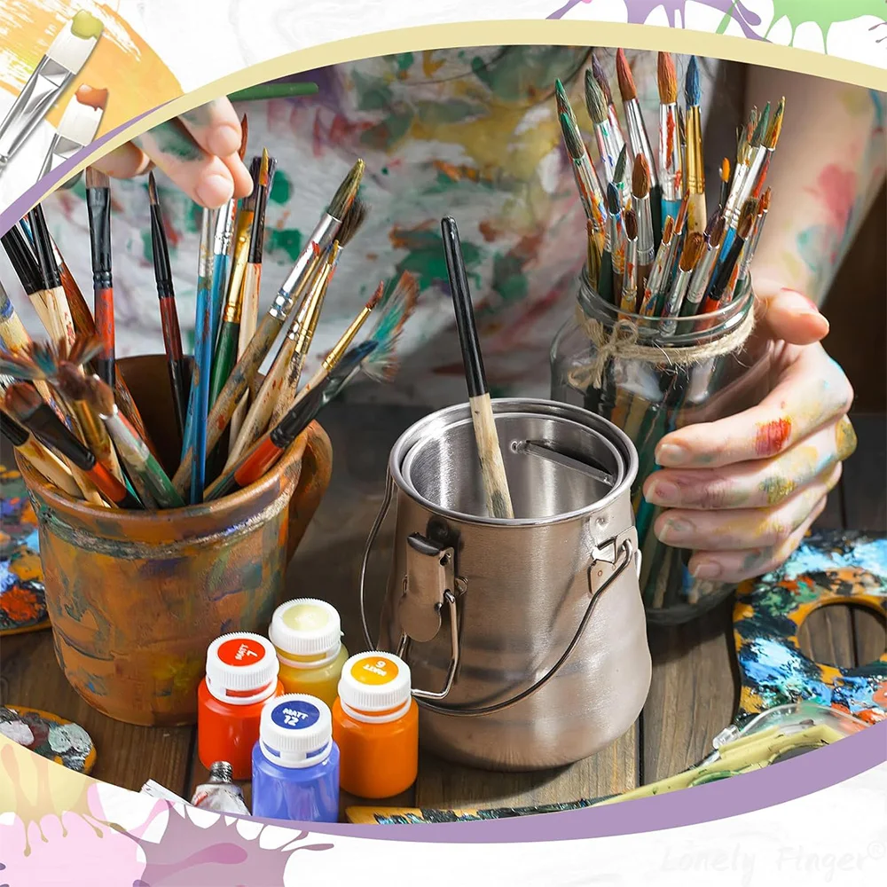 Stainless Steel Brush Cleaner Cup 6