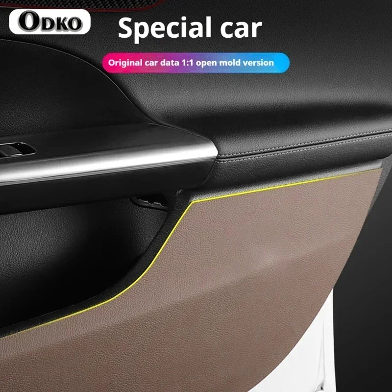 4PCS Für BMW X1 X3 X5 X6 X7 F48 F39 G01 G02 G05 F16 Leder Carbon Faser Aufkleber Tür anti Kick Abdeckung Schutz Matte – Detail 4