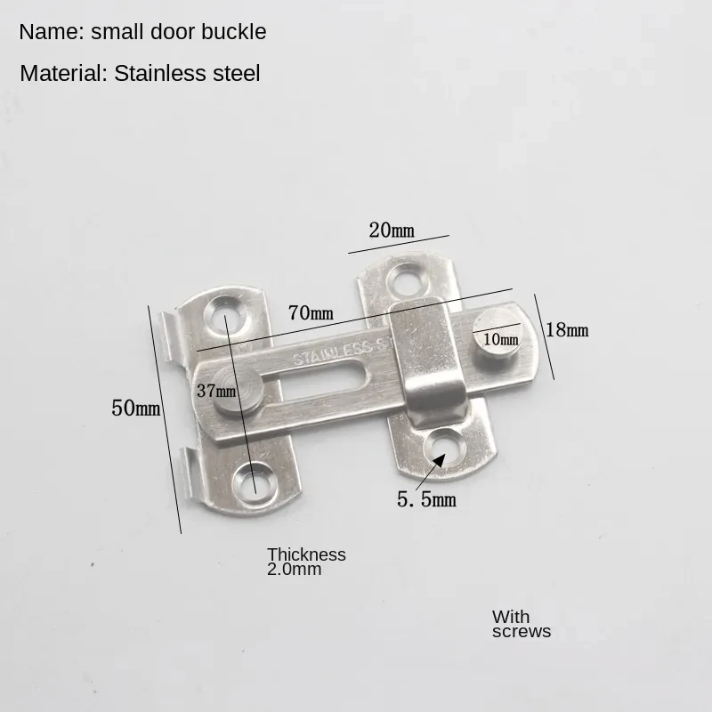 1Pc Stainless Steel Hasp Latch Lock for Sliding Door Window Cabinet Fitting For Home Security Door Hardware Accessories