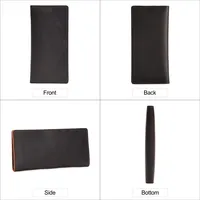 JOYIR Genuine Leather Wallet Men Leather Long Wallet Clutch Bag Vintage Male Purse for Checkbook Credit Cards Minimalist Purses 2