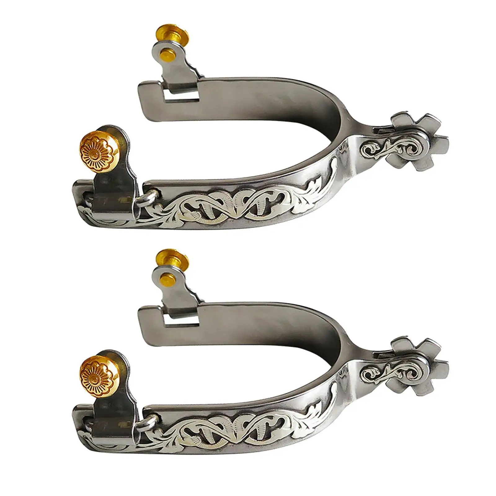 2 Pieces Horse Spurs Cowboy Spurs for Competition Training Riding Equestrian 2 Pieces Horse Spurs Cowboy Spurs for Competition Training Riding Equestrian