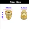 0.9mm-1.4mm Copper Core Snow Foam Cannon Orifice Nozzle Tips Thread High Pressure Foam Spray Gun Brass Replacement Nozzle Head 3