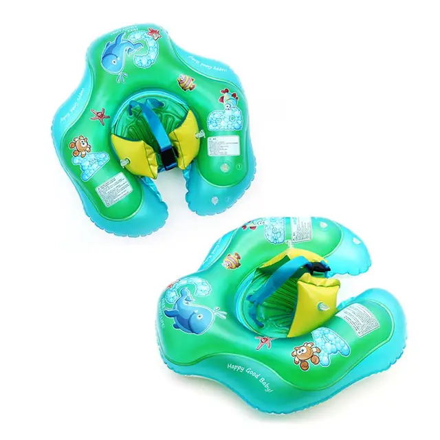 Inflatable Pool Float Swim Protector Double Raft Safety Ring Anti Rollover Portable & Heat Resistant for Children Baby 4