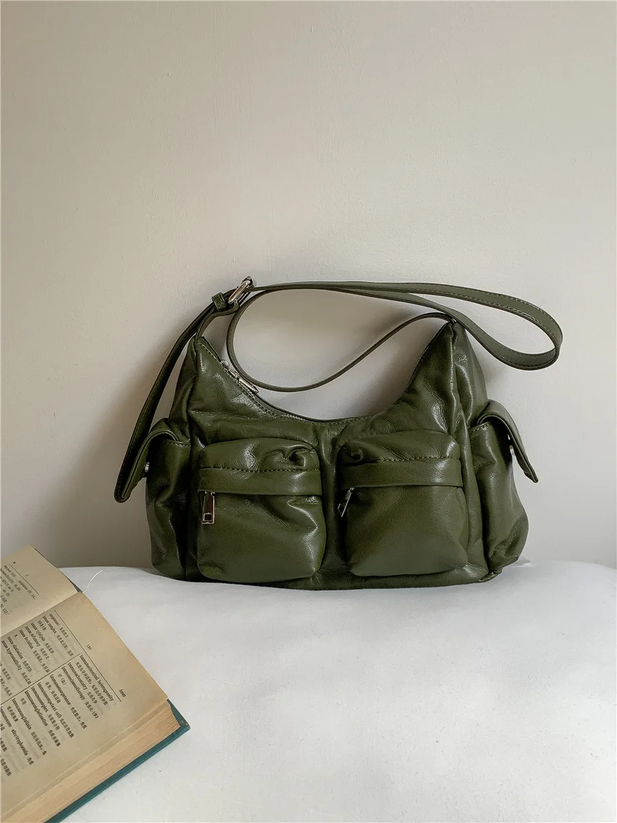 Shoulder Bags for Women 2023 High Quality Solid big PU Leather Crossbody Female Luxury Messenger Bag Fashion Saddle Bag New