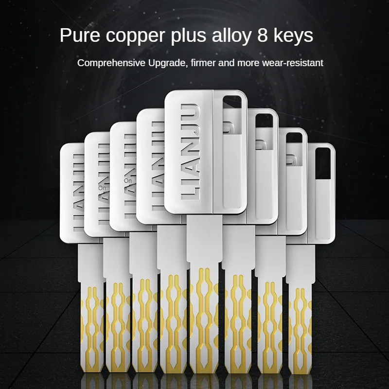 European Standard Door Lock Cylinder Super C-Level Anti-Theft Copper 8 Master Keys