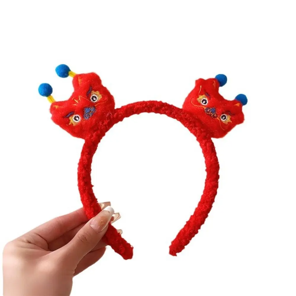 

Lion Awakening New Year Headband Cartoon Red Hairband Cartoon Hairband Hair Hoop New Year Mascot Lion Awakening Headband