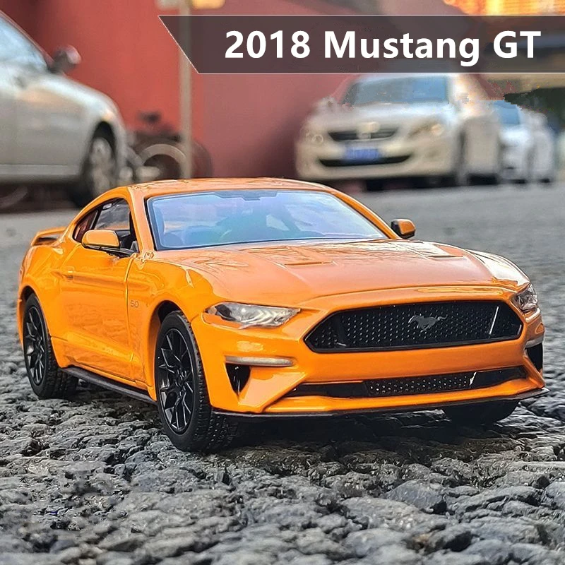 

1:24 2018 Ford Mustang GT Simulation Alloy Sports Car Model Diecast Metal Racing Car Vehicle Model Collection Childrens Toy Gift