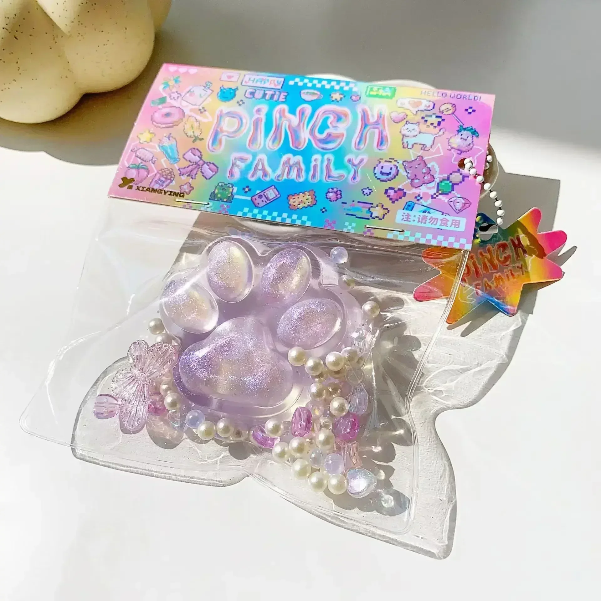 Funny Gift Squeeze Toy Squeeze Cat Paw Toys Mini Kawaii Plush Cat Paw Silicone Small Cats Paw Cute Pink Cat Foot 4