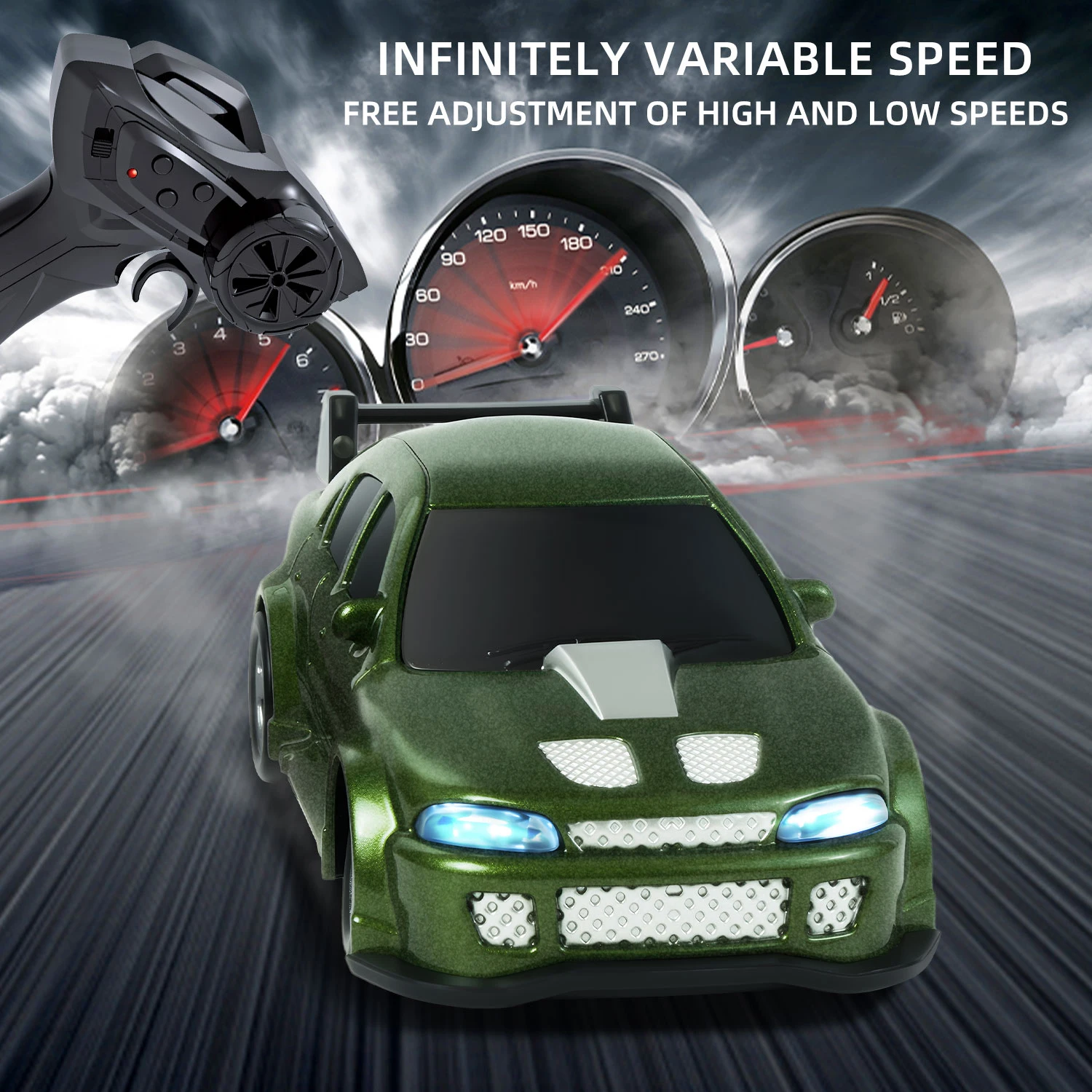 Remote Control Car 1/64 Scale 2 4G Alloy 4WD Drift Racing Mini RC Car Rechargeable Toy for Boys Kids Adults Desktop Game Gift