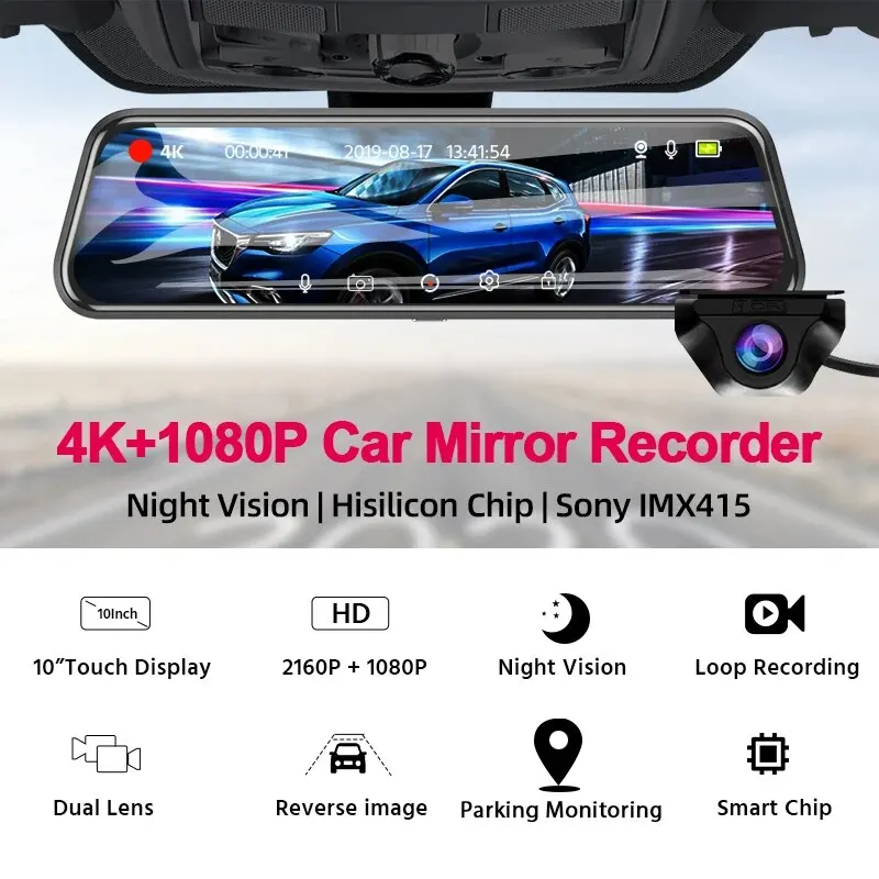 E-ACE  DVR ̷, Ʈ HD, 3840x2160P ķ,  , ߰ ð, 1080P Ĺ ī޶,  GPS, , 4K