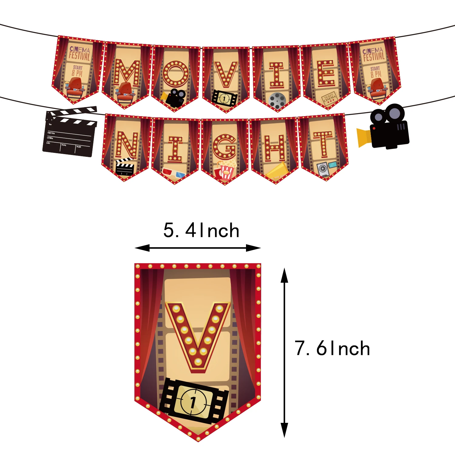 Description Picture 3 of itemMovie Night Balloon Decoration Birthday Party/Disco Hip Hop Party/Halloween/Christmas/Celebration/Valentine's Day Supplies Favor